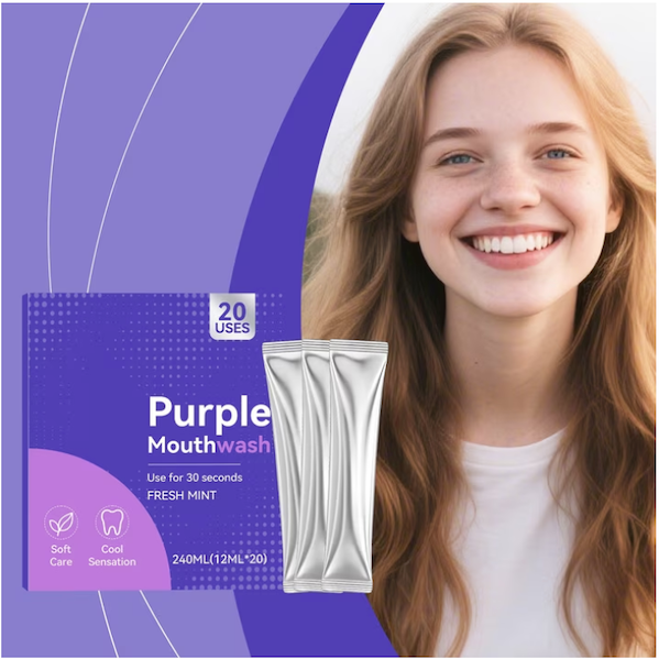 Purple Mouthwash — Rinse. Whiten. Refresh.
