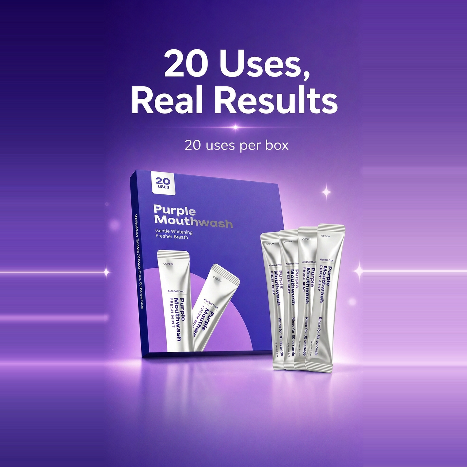 Purple Mouthwash, Rinse. Whiten. Refresh.