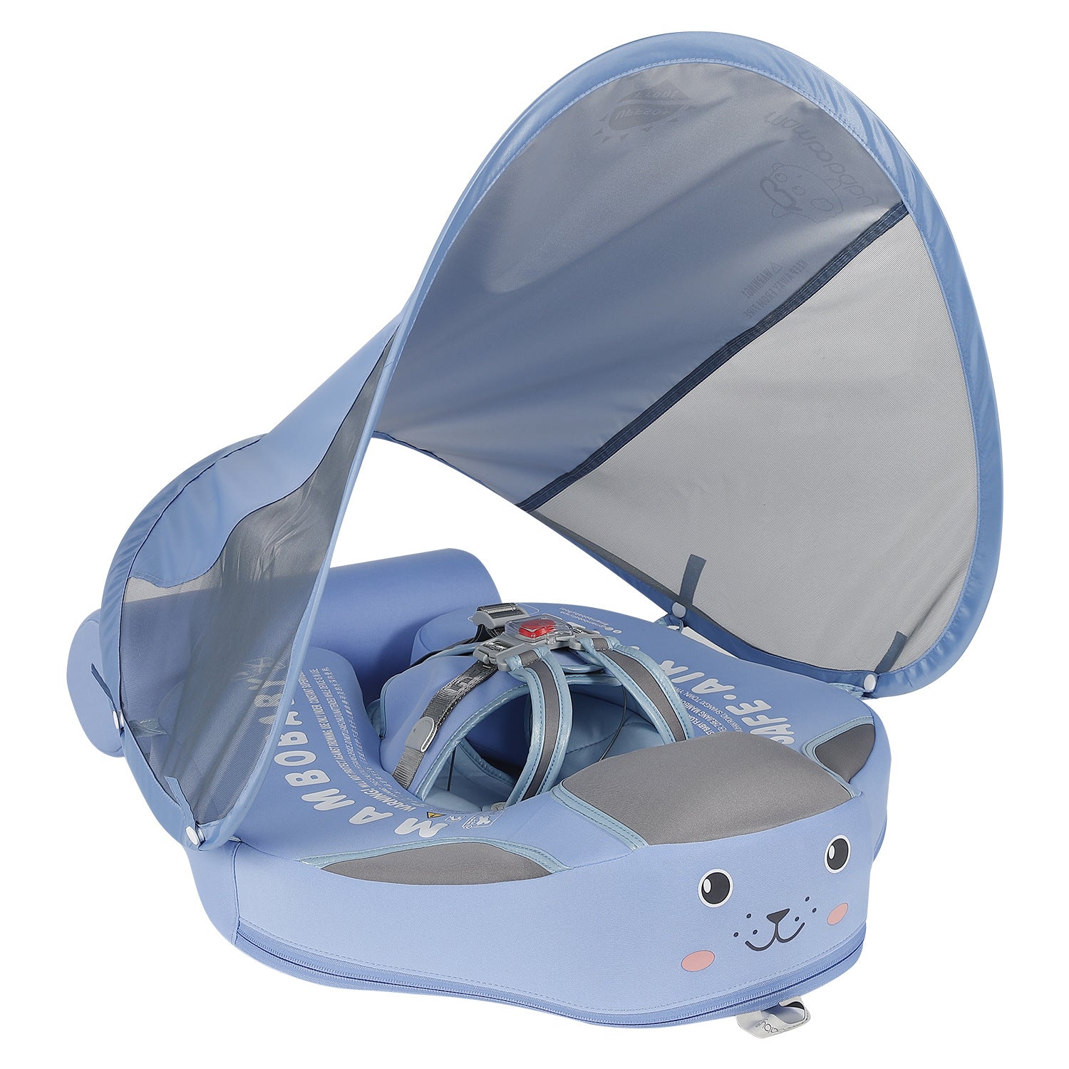 Mambobaby Baby Inflatable Swim Ring with Sun Canopy