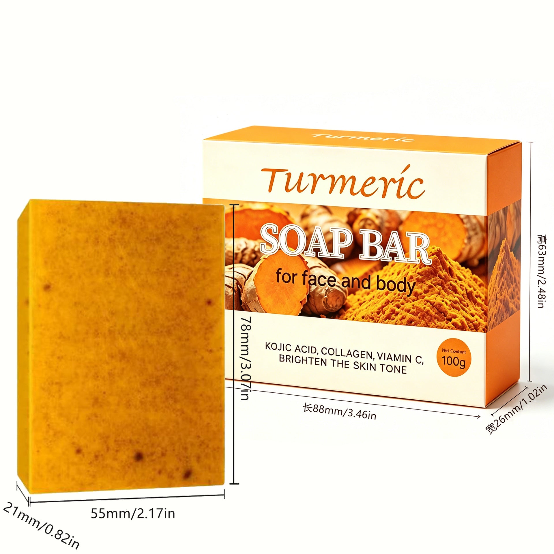 Handmade Turmeric Lemon Kojic Acid Soap