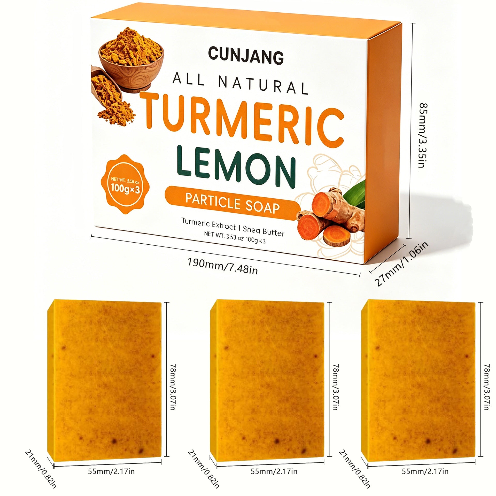 Handmade Turmeric Lemon Kojic Acid Soap