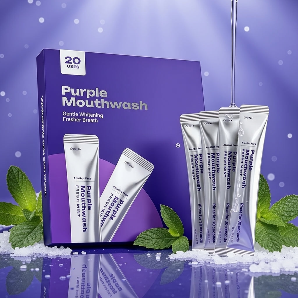 Purple Mouthwash, Rinse. Whiten. Refresh.