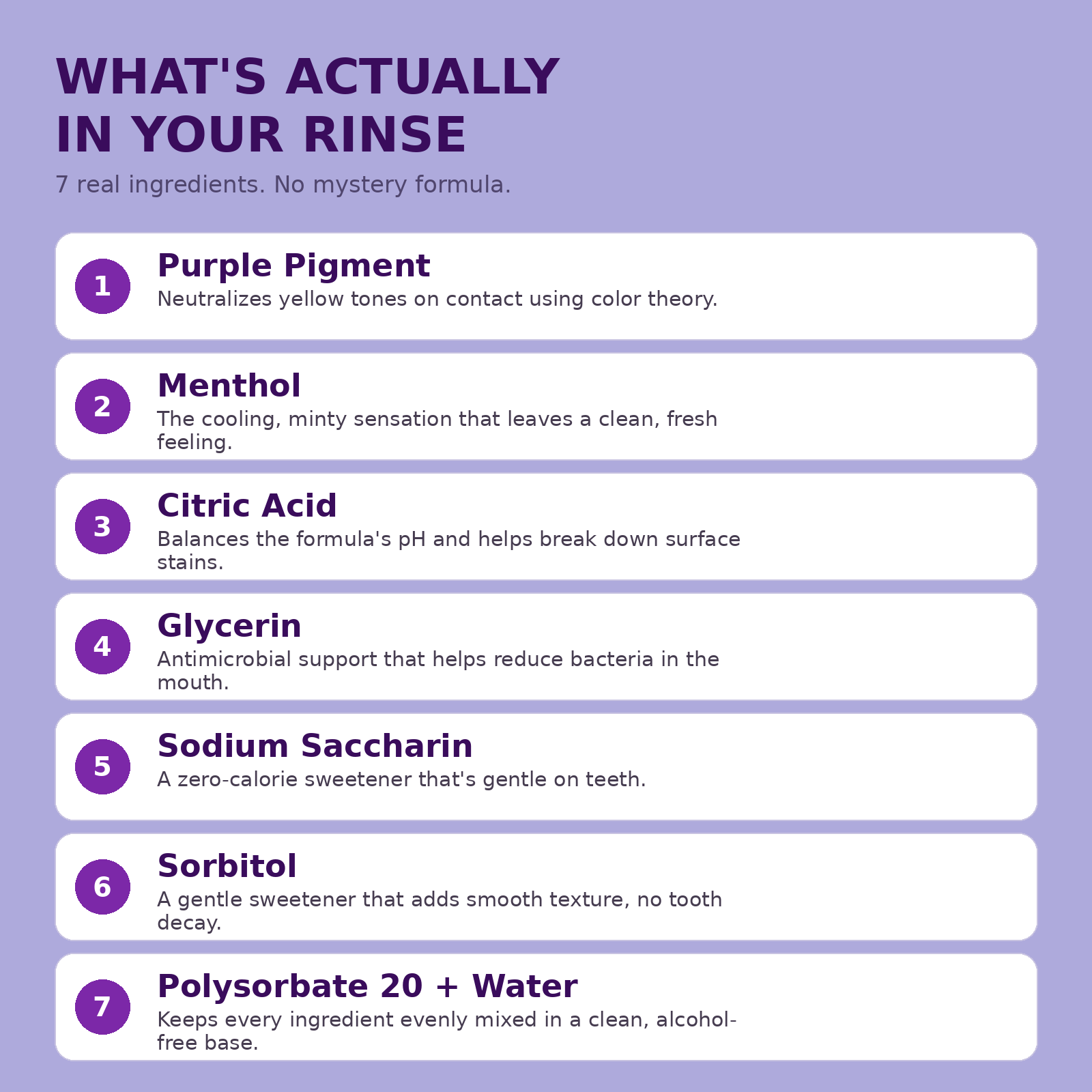 Purple Mouthwash, Rinse. Whiten. Refresh.